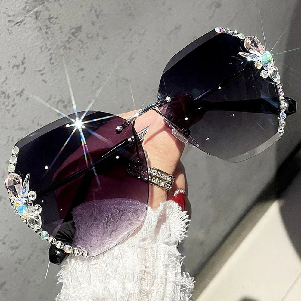 TECH™ 2025 Luxury Rimless Rhinestone Sunglasses 